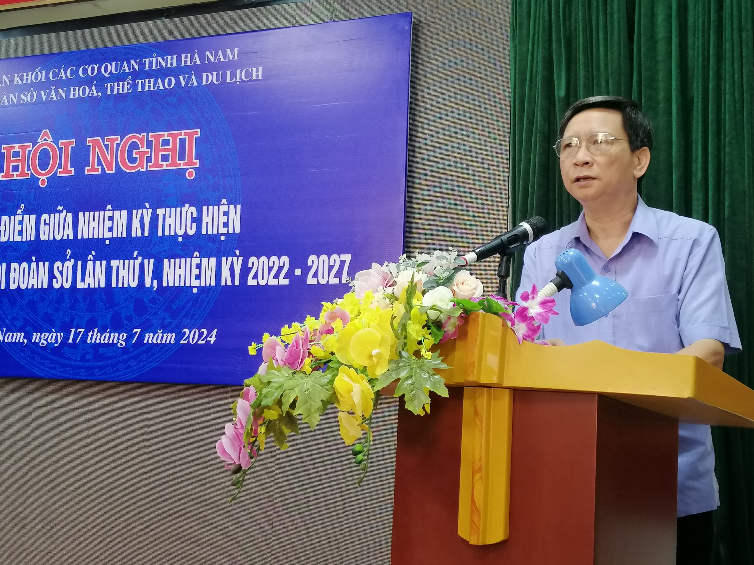 Đc Tạ Đình Quyền, Phó Bí thư Đảng ủy, Phó Giám đốc Sở phát biểu chỉ đạo Hội nghị.jpg